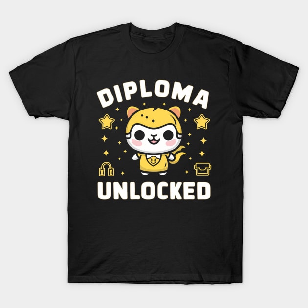 Graduation party diploma unlocked T-Shirt by NomiCrafts